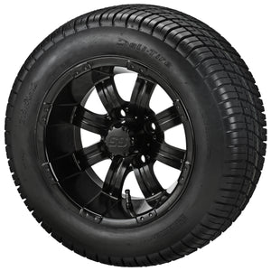 LSI 12" Casino Matte Black Wheel and Low Profile Tire Combo