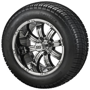 LSI 12" Casino Mirror Wheel and Low Profile Tire Combo