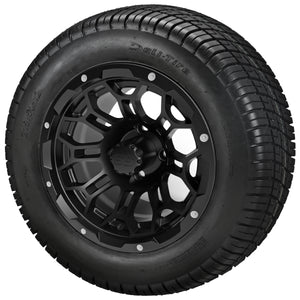 LSI 12" Hercules Gloss Black Wheel and Low Profile Tire Combo