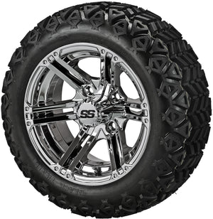 LSI 14" Yukon Mirror Wheel and Lifted Tire Combo