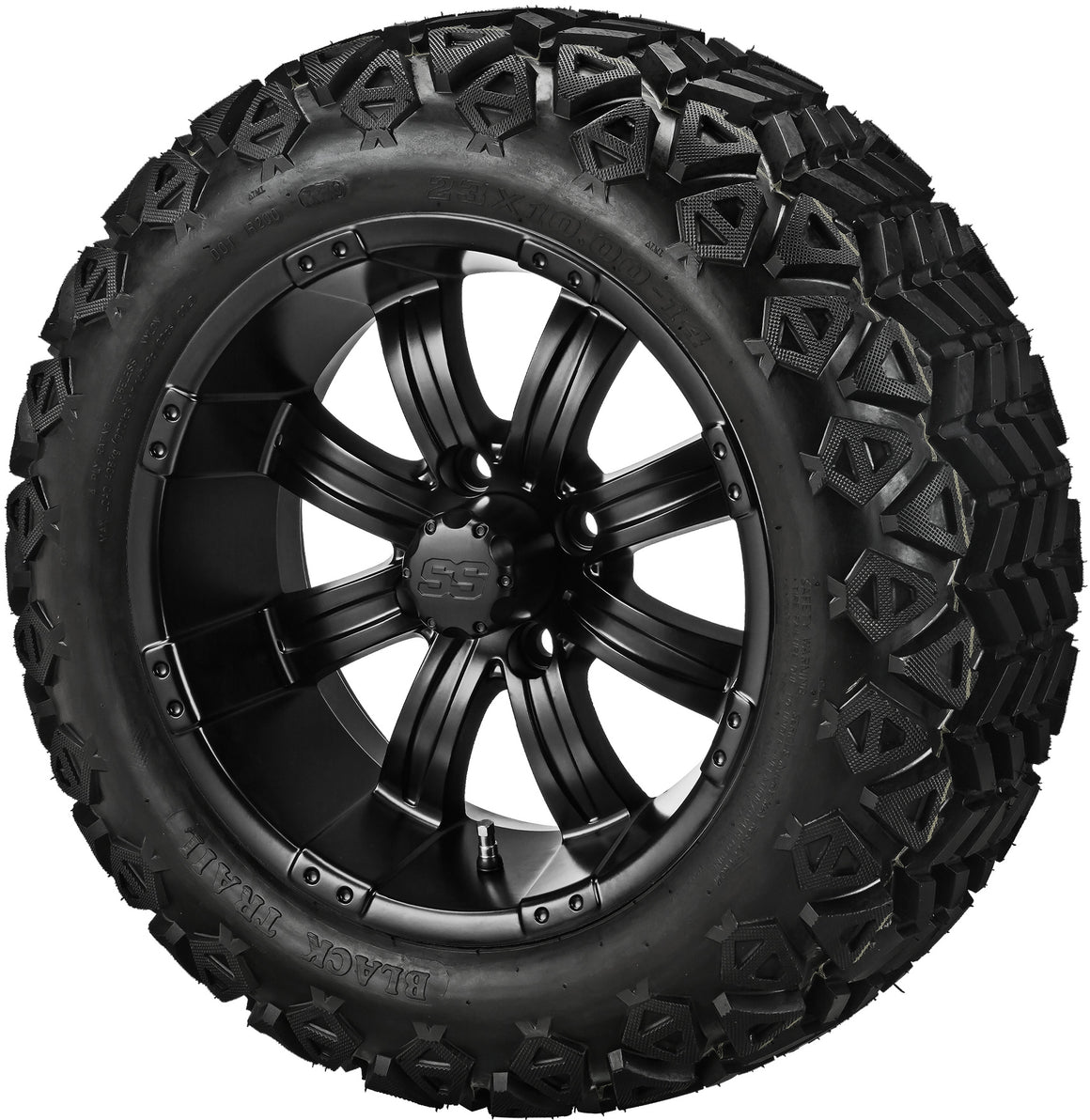 LSI 14" Casino Matte Black Wheel and Lifted Tire Combo