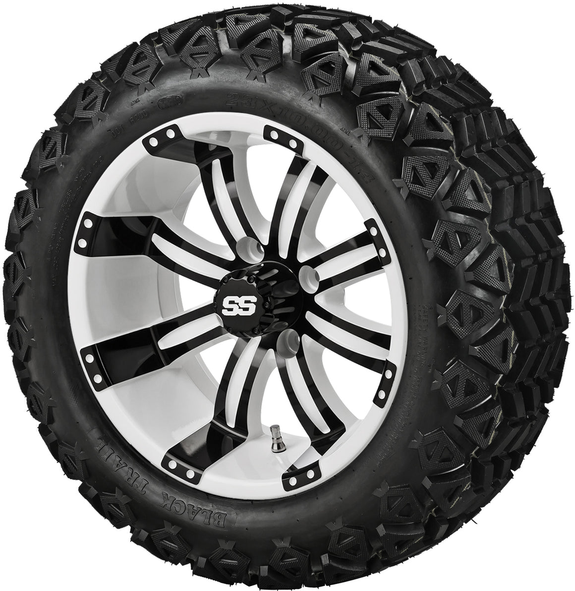 LSI 14" Casino White & Black Wheel and Lifted Tire Combo