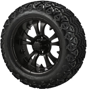 LSI 14" Warlock Matte Black Wheel and Lifted Tire Combo