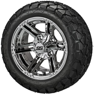 LSI 14" Yukon Mirror Wheel and Lifted Tire Combo