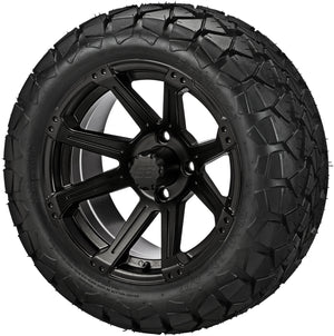 LSI 14" Rampage Matte Black Wheel and Lifted Tire Combo