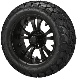 LSI 14" Warlock Matte Black Wheel and Lifted Tire Combo