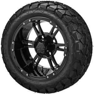 LSI 14" Raptor Gloss Black Wheel and Lifted Tire Combo