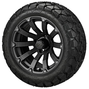 LSI 14" Beast Matte Black Wheel and Lifted Tire Combo