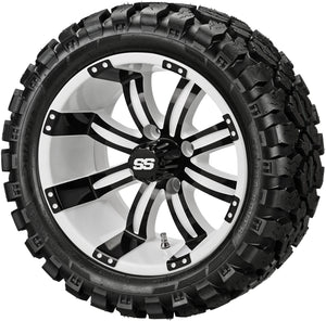 LSI 14" Casino White & Black Wheel and Lifted Tire Combo