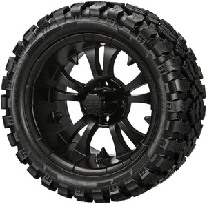 LSI 14" Warlock Matte Black Wheel and Lifted Tire Combo