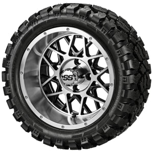 LSI 14" Black Widow Black & Machined Wheel and Lifted Tire Combo