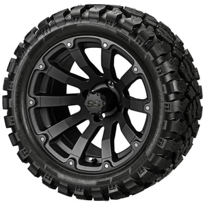 LSI 14" Beast Matte Black Wheel and Lifted Tire Combo