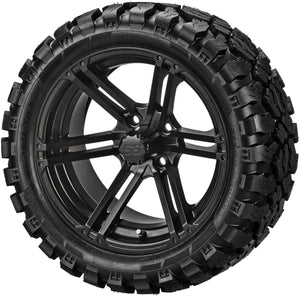 LSI 14" Yukon Matte Black Wheel and Lifted Tire Combo