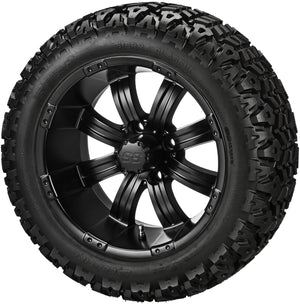 LSI 14" Casino Matte Black Wheel and Lifted Tire Combo