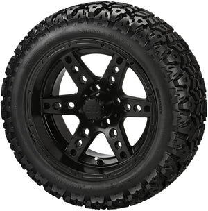 LSI 14" Chaos Matte Black Wheel and Lifted Tire Combo