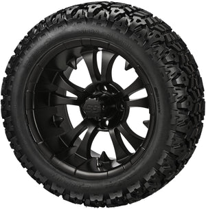 LSI 14" Warlock Matte Black Wheel and Lifted Tire Combo