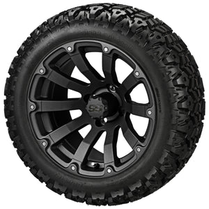 LSI 14" Beast Matte Black Wheel and Lifted Tire Combo