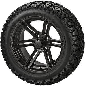 LSI 14" Yukon Matte Black Wheel and Lifted Tire Combo