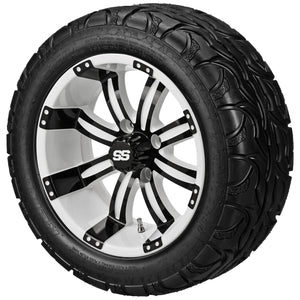 LSI 14" Casino White & Black Wheel and Lifted Tire Combo