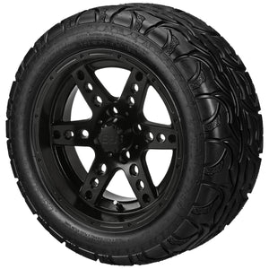 LSI 14" Chaos Matte Black Wheel and Lifted Tire Combo