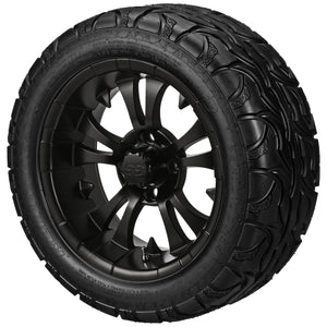 LSI 14" Warlock Matte Black Wheel and Lifted Tire Combo