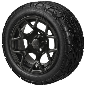 LSI 14" Ninja Matte Black Wheel and Lifted Tire Combo