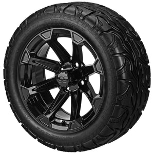 LSI 14" Viking Gloss Black Wheel and Lifted Tire Combo