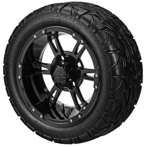 LSI 14" Raptor Gloss Black Wheel and Lifted Tire Combo