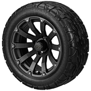 LSI 14" Beast Matte Black Wheel and Lifted Tire Combo