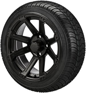 LSI 14" Rampage Matte Black Wheel and Low Profile Tire Combo