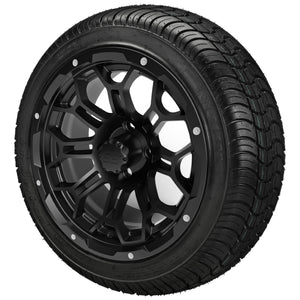 LSI 14" Hercules Gloss Black Wheel and Low Profile Tire Combo