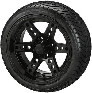 LSI 14" Chaos Matte Black Wheel and Low Profile Tire Combo