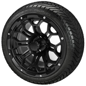 LSI 14" Hercules Gloss Black Wheel and Low Profile Tire Combo