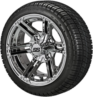 LSI 14" Yukon Mirror Wheel and Low Profile Tire Combo