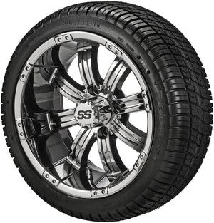 LSI 14" Casino Mirror Wheel and Low Profile Tire Combo