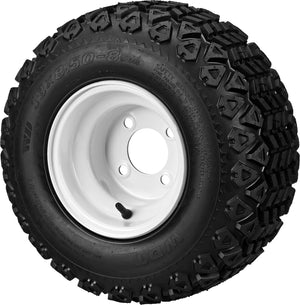 LSI 8" White Steel Wheel and Tire Combo