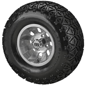 10" Gunslinger Wheels on Black Trail Tires Combo