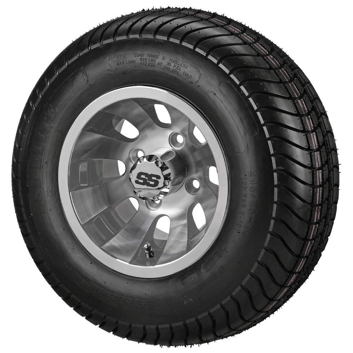 10" Gunslinger Wheels on LSI Elite Tires Combo