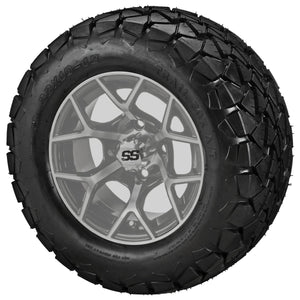 12" Ninja Wheels on 22x10.00-12 Trail Fox A/T Tires Combo