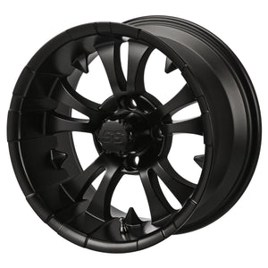 15" Warlock Matte Black on 205/35R15 LSI Elite Radial Tires