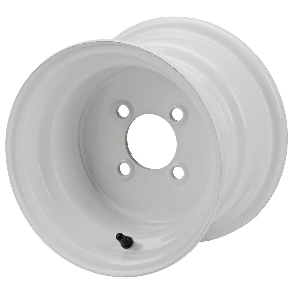 10" White Steel Golf Cart Wheel