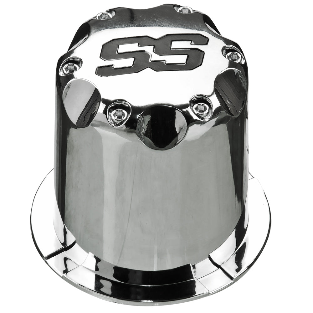 Chrome Push Thru Cap w/Black "SS"