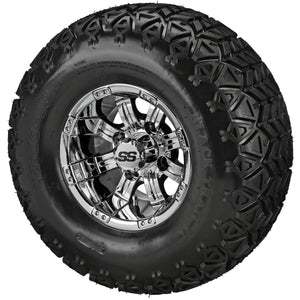 10" Yukon Wheels on Black Trail Tires Combo