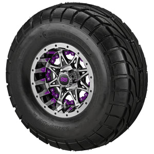 10" Revenge Black/Machined on 22x10.00-10 LSI Elite A/T Tire