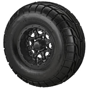 10" Revenge Matte Black Wheels on 22x10.00-10 LSI Elite A/T Tires
