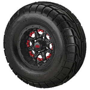 10" Revenge Matte Black Wheels on 22x10.00-10 LSI Elite A/T Tires