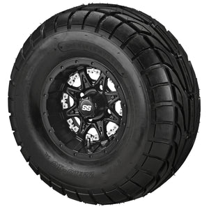 10" Revenge Matte Black Wheels on 22x10.00-10 LSI Elite A/T Tires