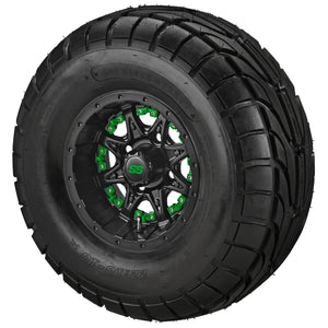 10" Revenge Matte Black Wheels on 22x10.00-10 LSI Elite A/T Tires