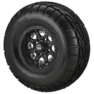 10" Revenge Matte Black Wheels on 22x10.00-10 LSI Elite A/T Tires