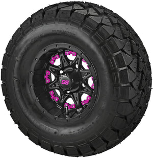 10" Revenge Matte Black Wheels on 22x10.00-10 Trail Fox A/T Tires